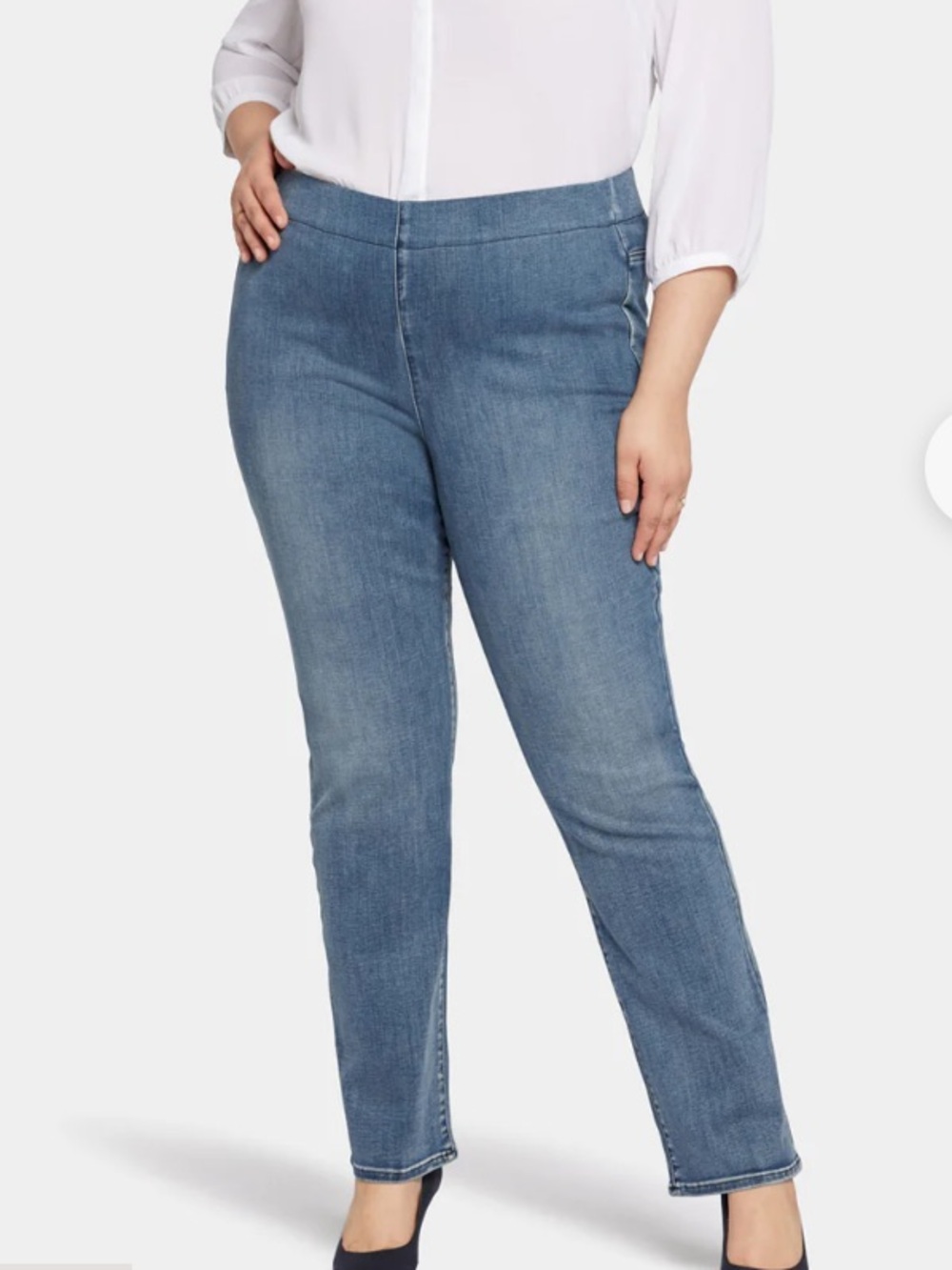 NYDJ LIFT X TUCK Technology Bailey Relaxed Straight pull on jeans MMD18848 6